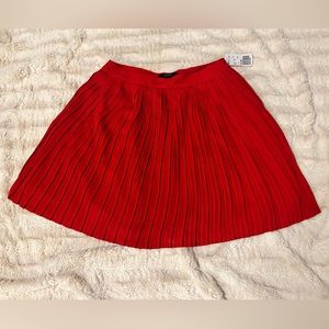 NWT! Red pleated mini skirt
